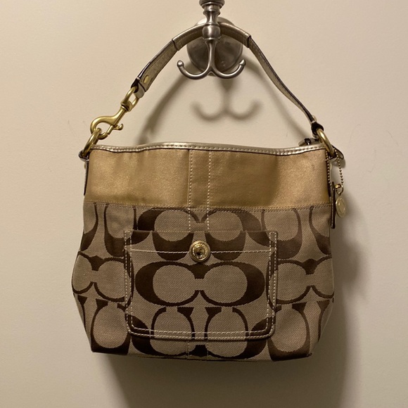 Coach Signature Carly Canvas Bag - Picture 1 of 6